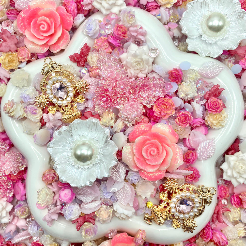 【Buy One Get Equal Volume for Free】Pink Nail Charm + Rose Mix-glow(Miki)- FC1