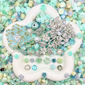 【Buy One Get One Equal Volume For Free】Teal Nail & Beads Mix-glow(miki)- NailC