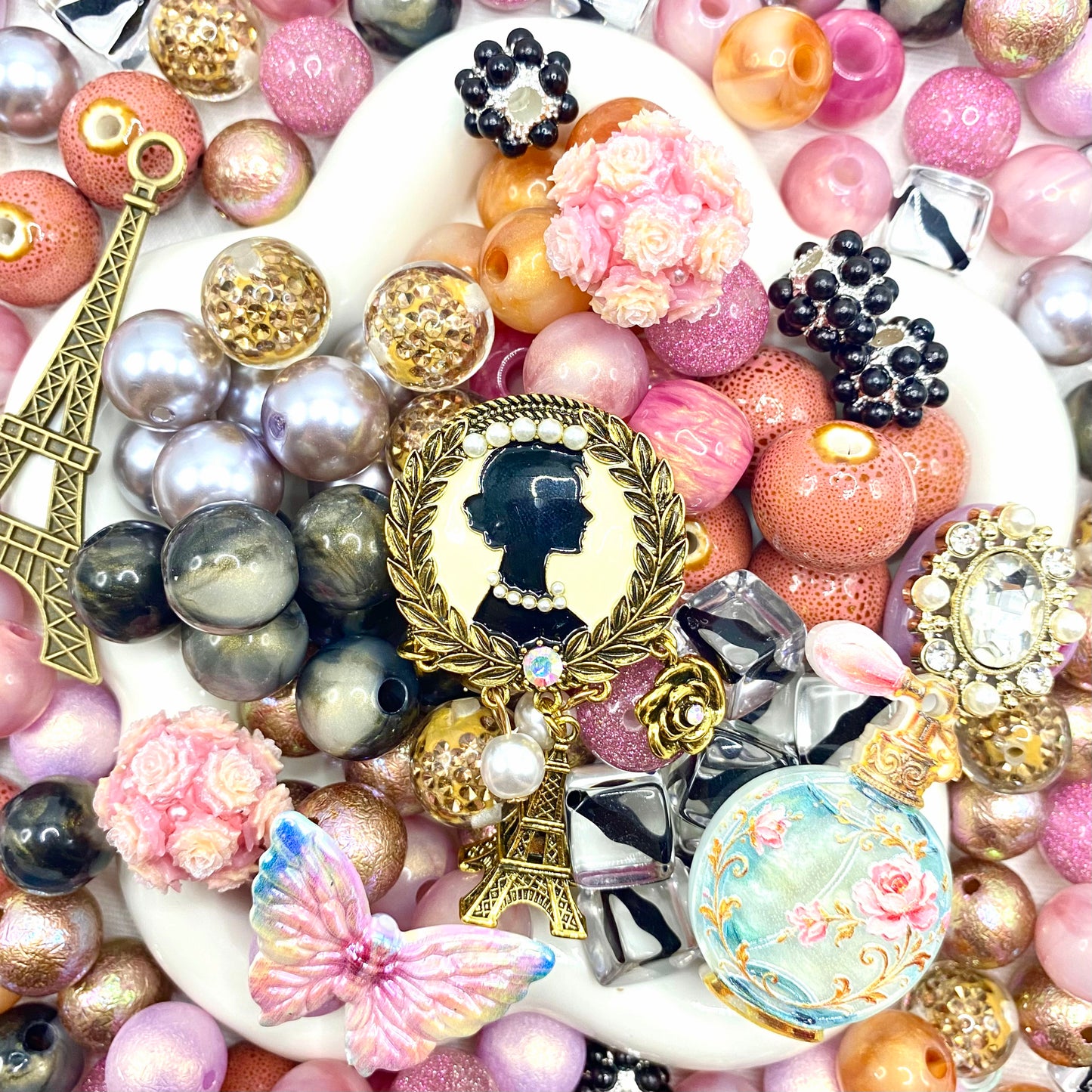 【Buy One Get One Equal Volume For Free】Paris Beads Mix For Keychains(Miki)-BD