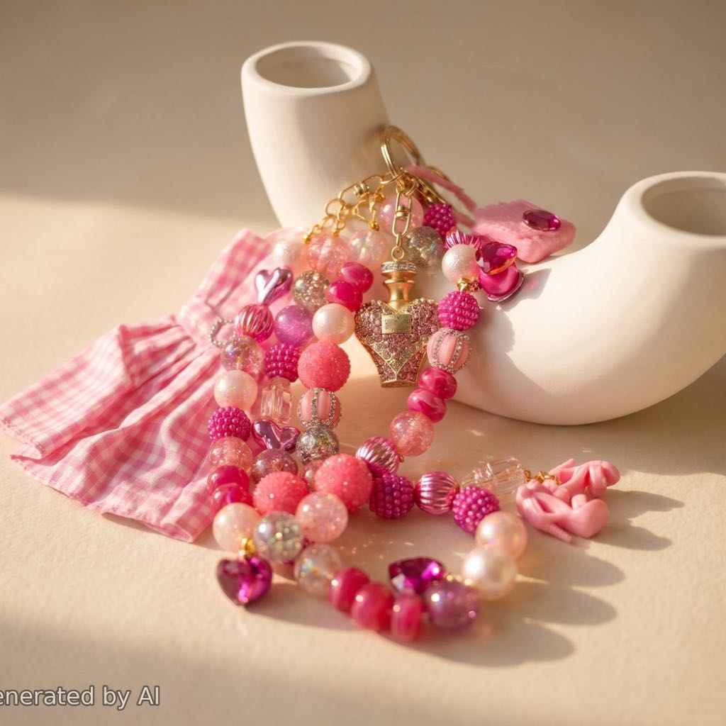 【Buy One Get One Equal Volume For Free】Girls - Beads Mix For Keychains(Miki)-BD