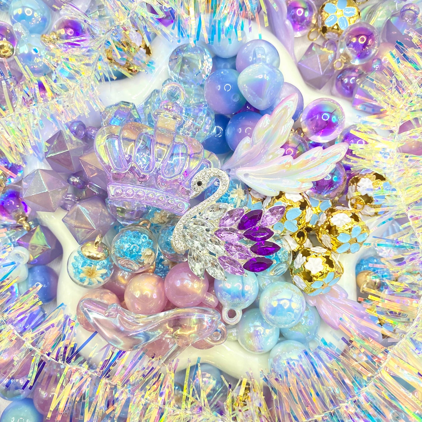 【Buy One Get One Equal Volume For Free】Swan Lake Beads Mix for hanging ornament-BD
