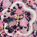 【Buy One Get Equal Volume for Free】Black & Pink Nail Charm+ Rose Mix-glow(Miki)- FC1