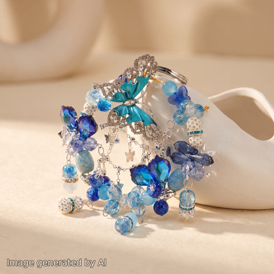 【Buy One Get One Equal Volume For Free】Blue Butterfly Beads Mix for Bracelet-BD