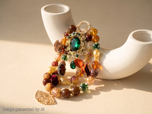 【Buy One Get One Equal Volume For Free】Vintage Beads Mix For Keychains(Miki)-BD
