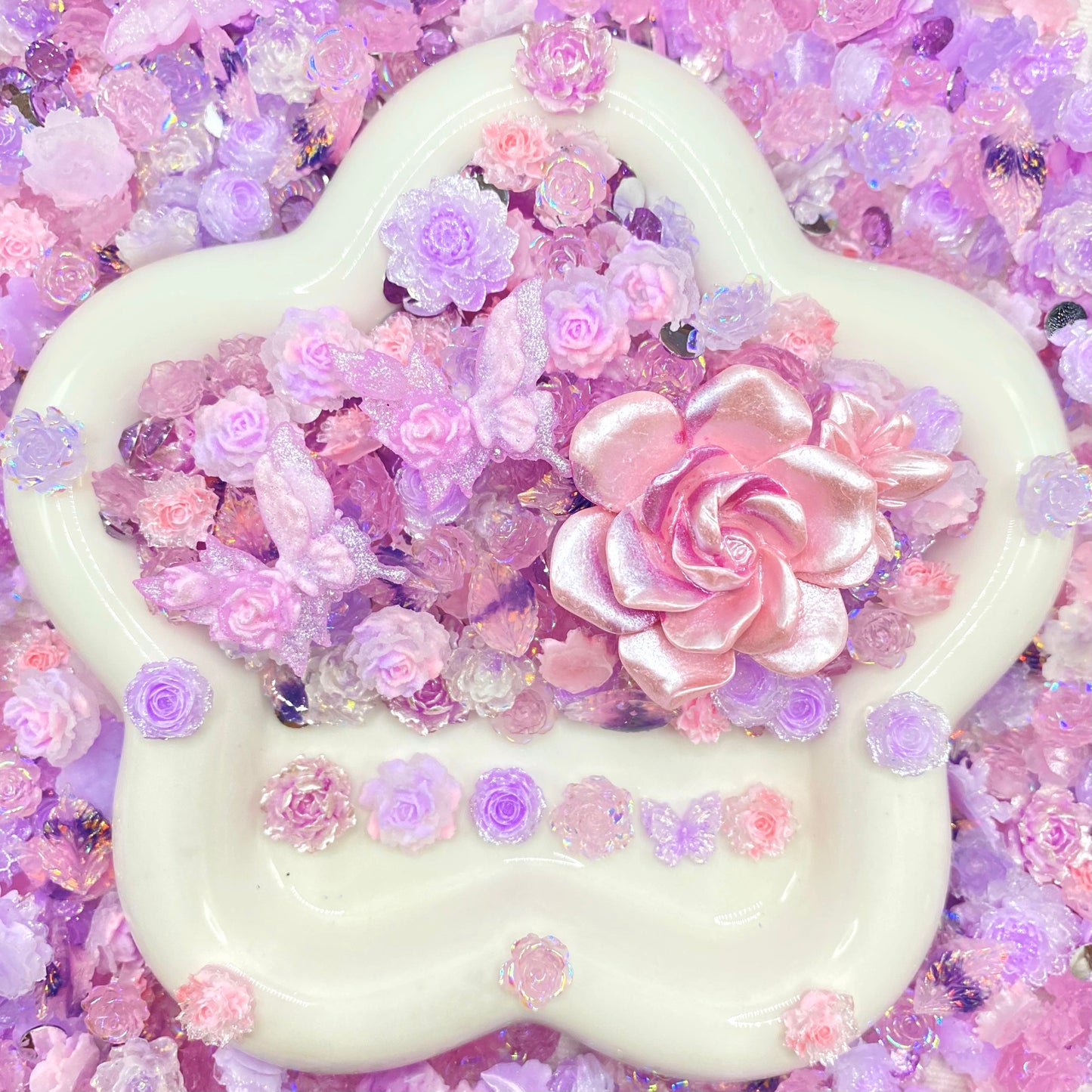 【Buy One Get One Equal Volume For Free】Pink & Purple Nail Charm Mix glow(miki)- NailC
