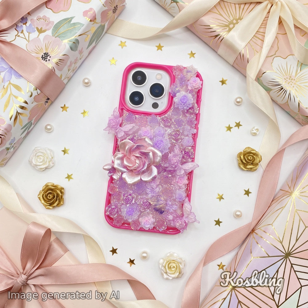 【Buy One Get One Equal Volume For Free】Pink & Purple Nail Charm Mix glow(miki)- NailC