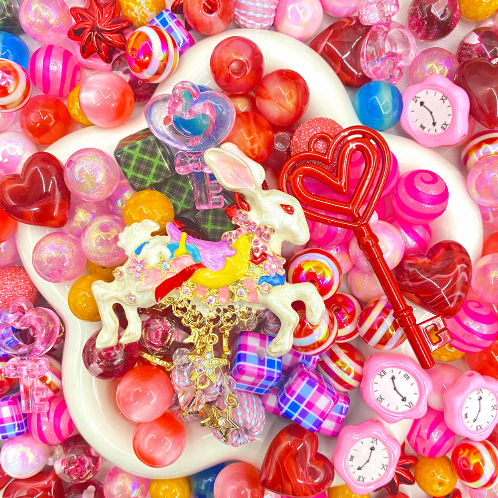 【Buy One Get One Equal Volume For Free】Alice Beads Mix For Keychains(Miki)-BD