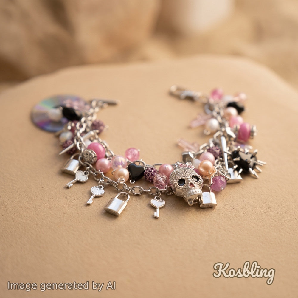 【Buy One Get One Equal Volume For Free】Black & Pink Beads Mix for Bracelet-BD