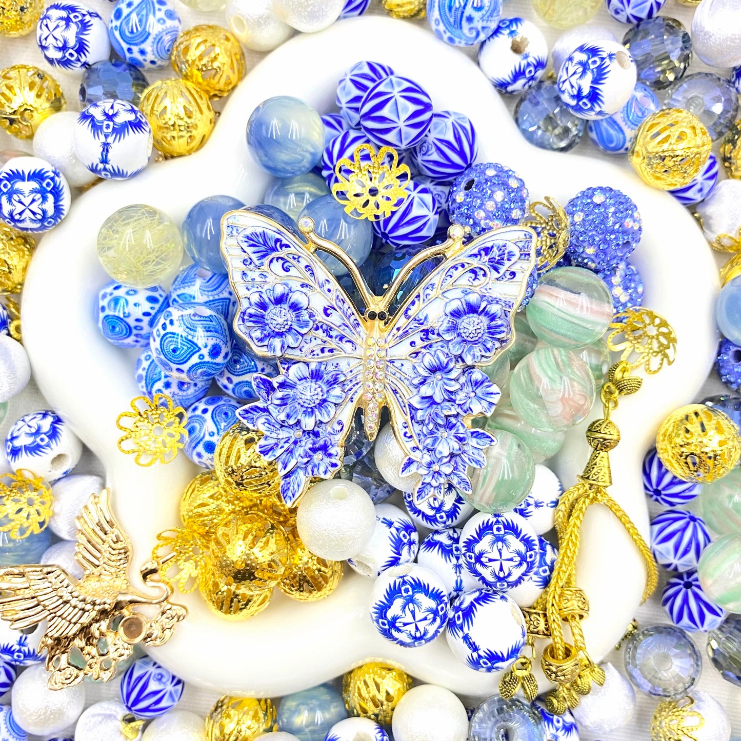 【Buy One Get One Equal Volume For Free】Porcelain Beads Mix For Keychains(Miki)-BD