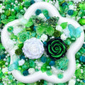 【Buy One Get Equal Volume for Free】Emerald Green Nail Charm + Rose Mix-glow(Miki)- FC1