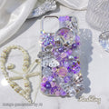 【Buy One Get One Equal Volume For Free】Lavender & Silver Nail Charm Mix glow(miki)- NailC