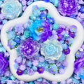 【Buy One Get Equal Volume for Free】Purple & Teal - Nail Charm + Rose Mix-glow(Miki)- FC1