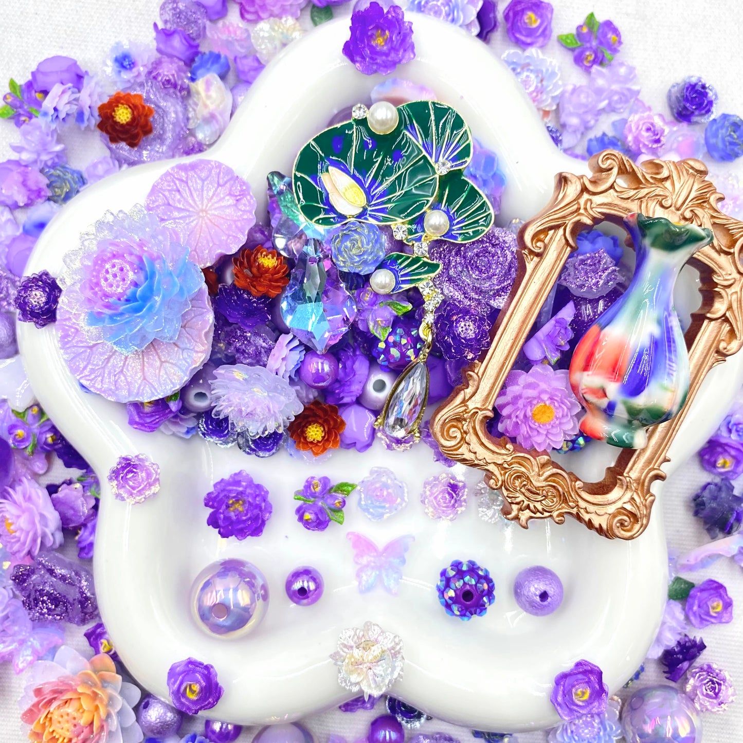 【Buy One Get One Equal Volume For Free】Monet Lotus Nail & Beads Mix-glow(miki)- NailC