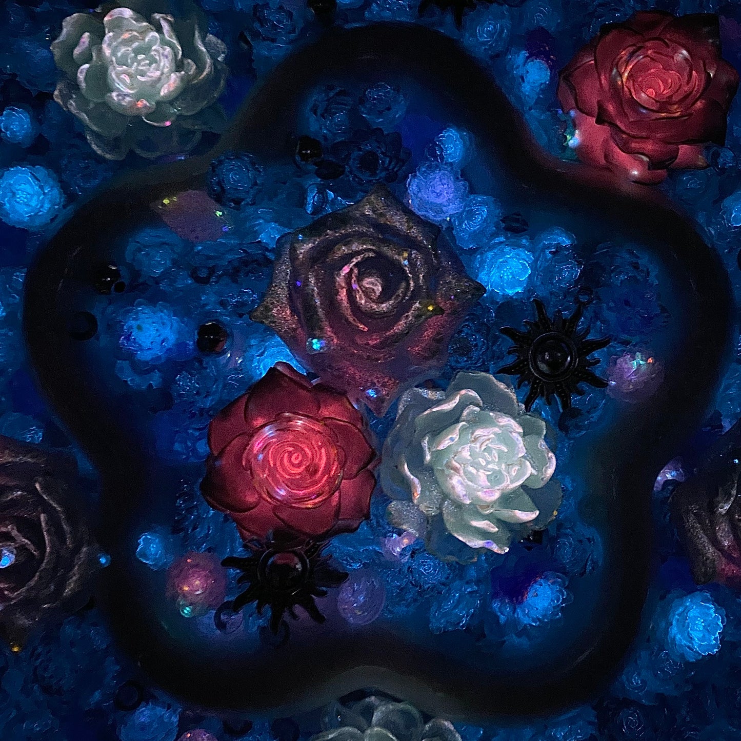 【Buy One Get Equal Volume for Free】Silver Nail Charm + Rose Mix-glow(Miki)- FC1