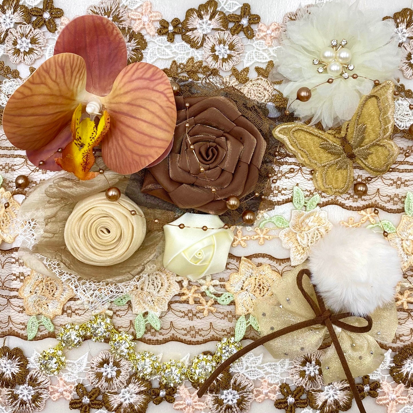 【Buy One Get Equal Volume for Free】Brown & White Fabrics Live Mix-(miki)supermix