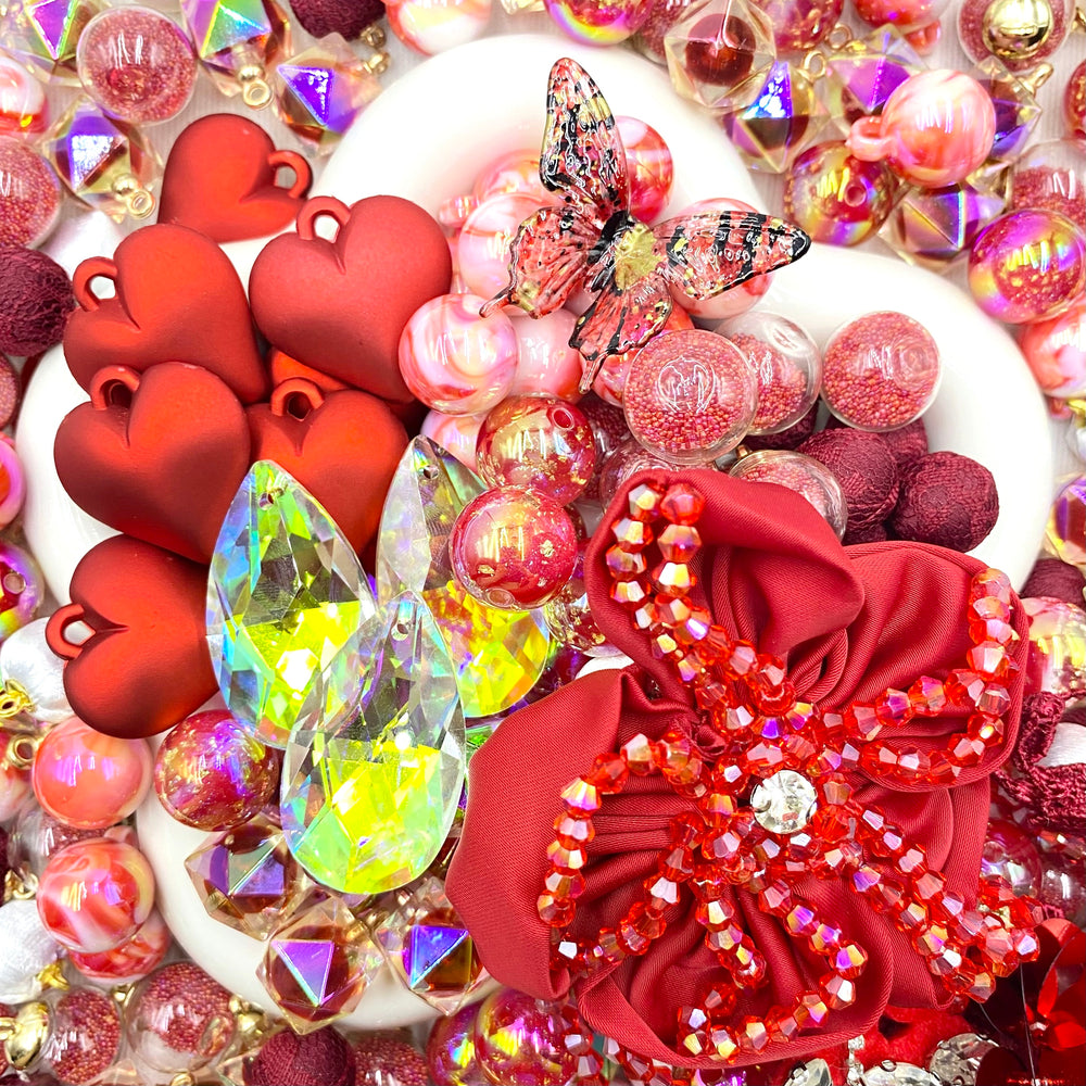 【Buy One Get One Equal Volume For Free】Red Beads Mix for hanging ornament-BD
