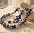 【Buy One Get One Equal Volume For Free】Royal Blue Beads Mix For Keychains(Miki)-BD