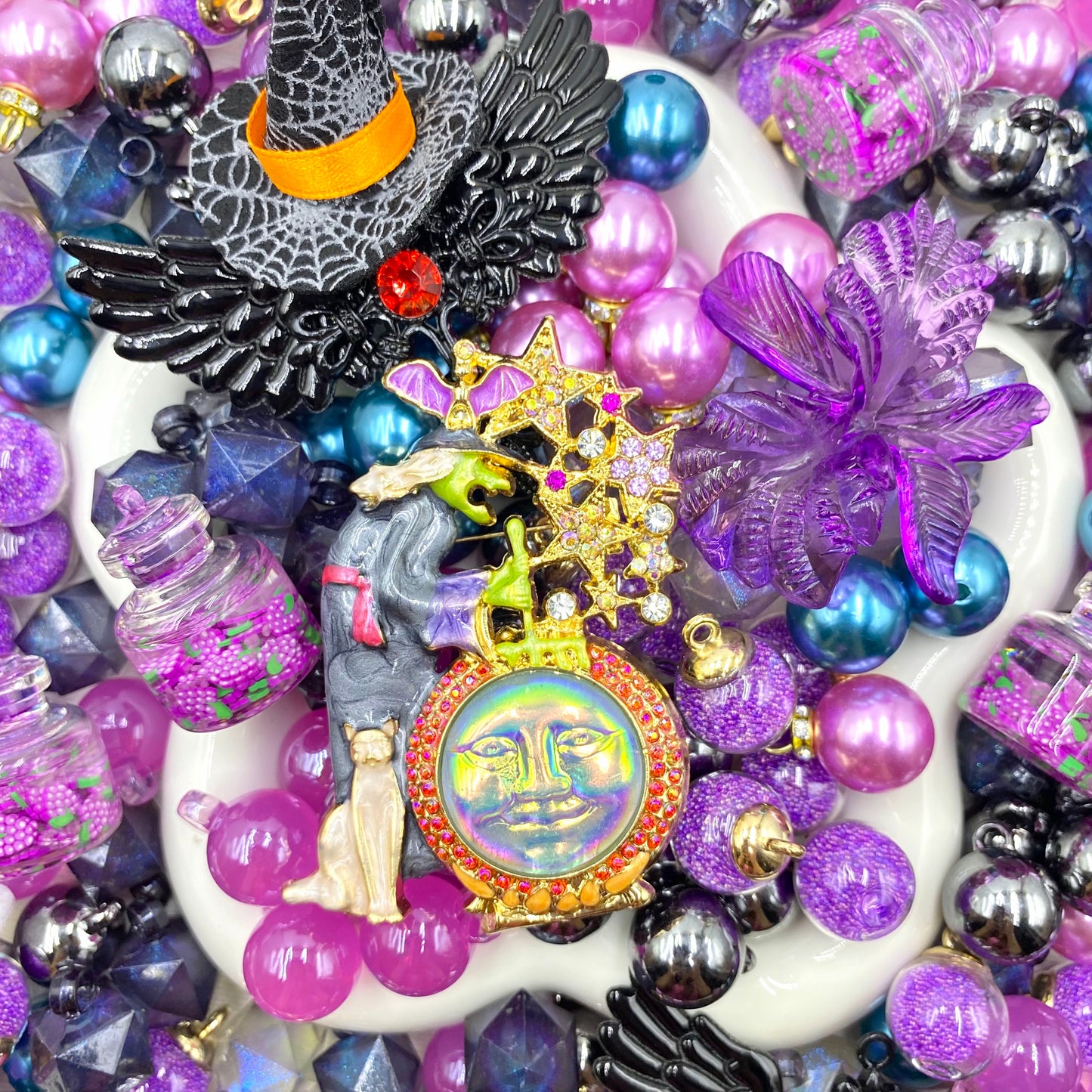 【Buy One Get One Equal Volume For Free】Black Witch Beads Mix for hanging ornament-BD