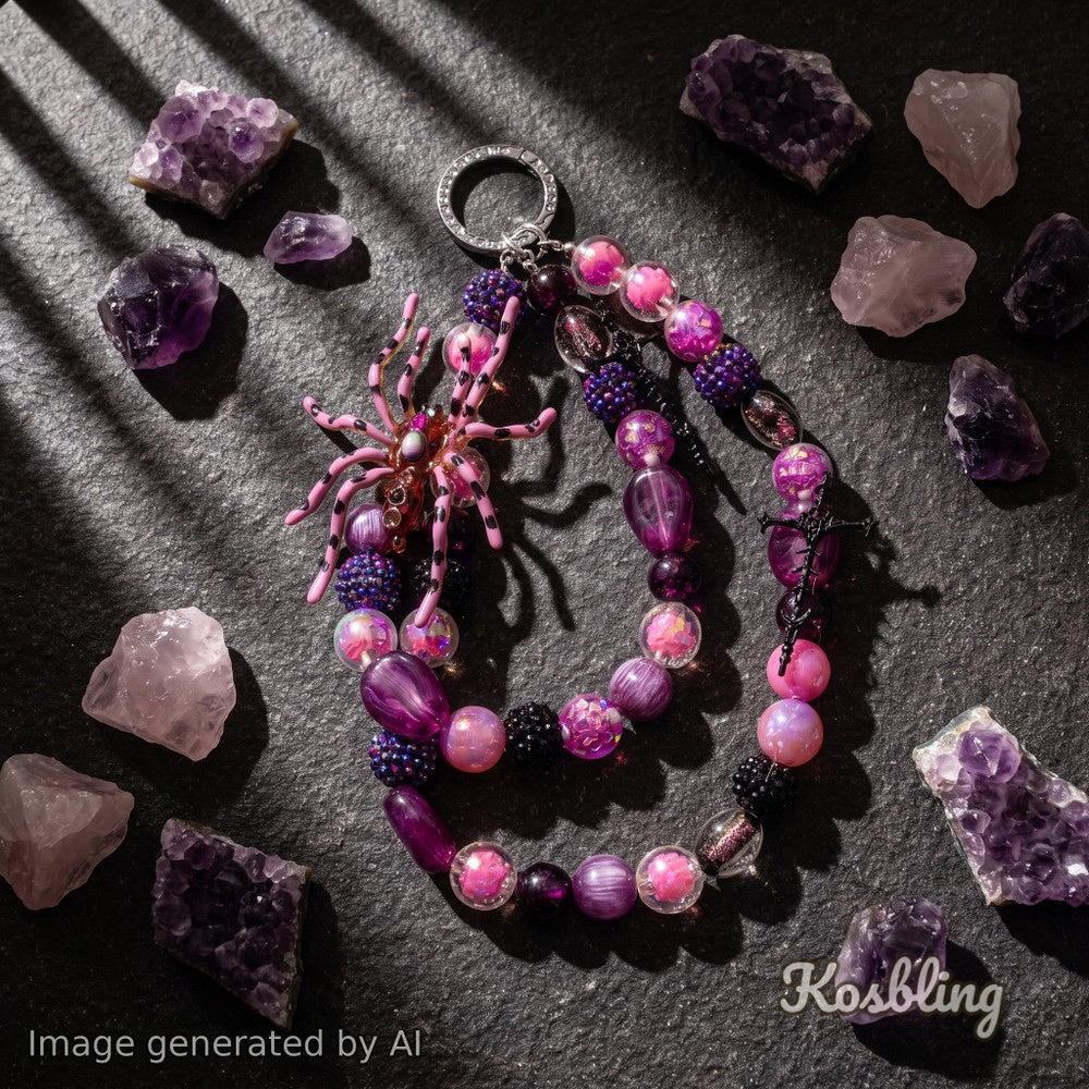 【Buy One Get One Equal Volume For Free】Gothic Pink Beads Mix For Keychains(Miki)-BD
