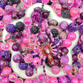 【Buy One Get One Equal Volume For Free】Gothic Pink Beads Mix For Keychains(Miki)-BD