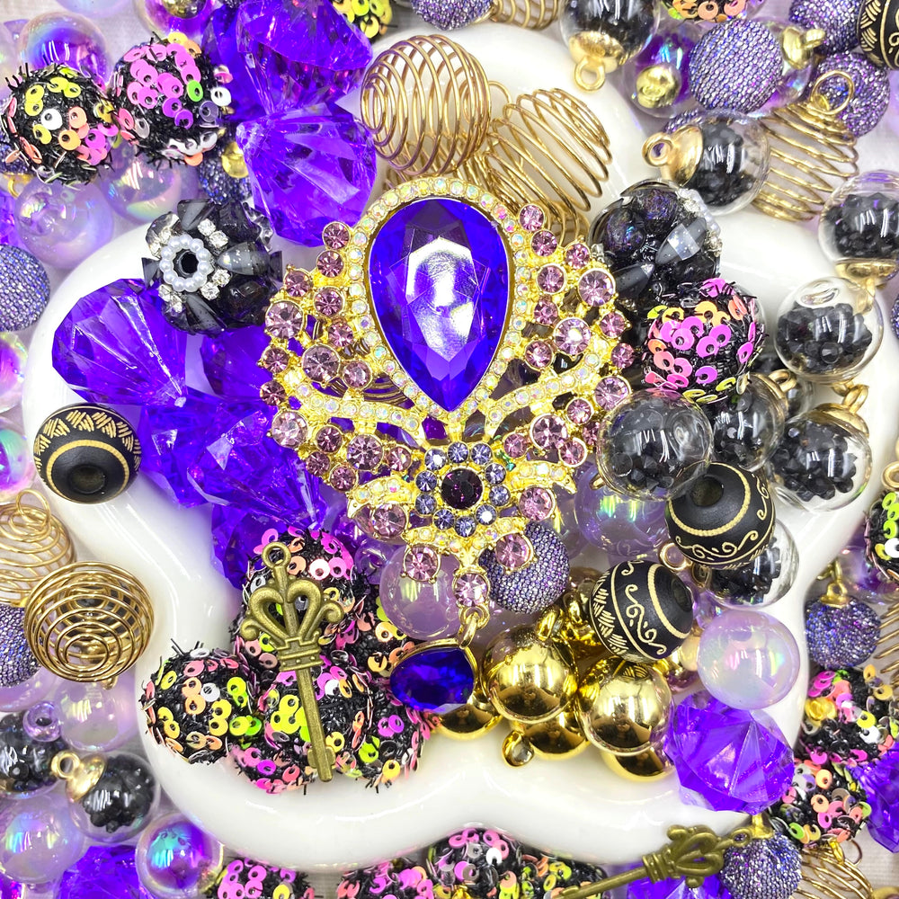 【Buy One Get One Equal Volume For Free】Caged In Amethyst - Beads Mix for hanging ornament-BD