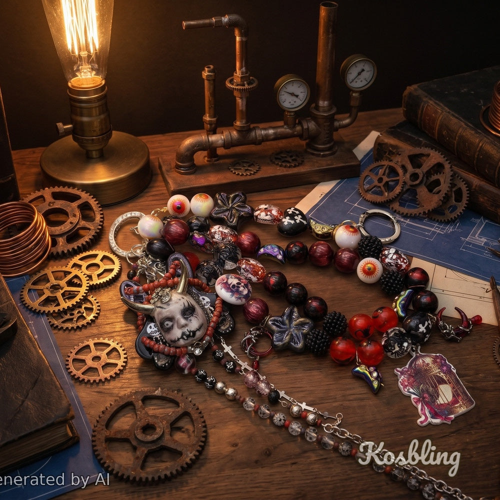 【Buy One Get One Equal Volume For Free】Gothic Beads Mix For Keychains(Miki)-BD