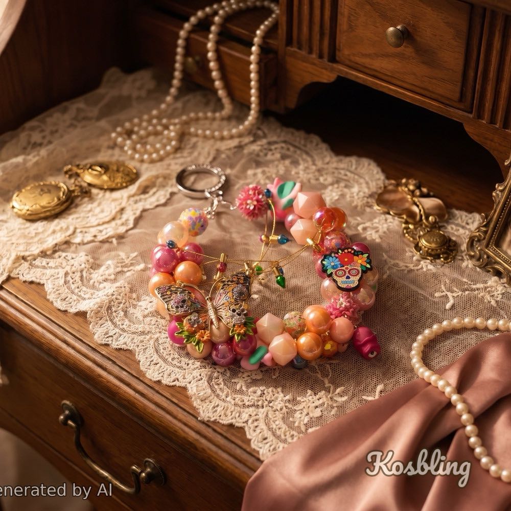 【Buy One Get One Equal Volume For Free】Day Of The Dead - Beads Mix for hanging ornament-BD