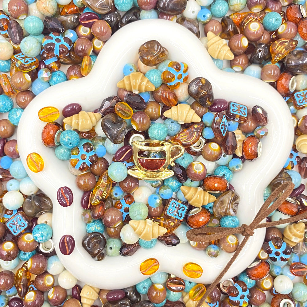 【Buy One Get One Equal Volume For Free】Coffee Beads Mix for Bracelet-BD