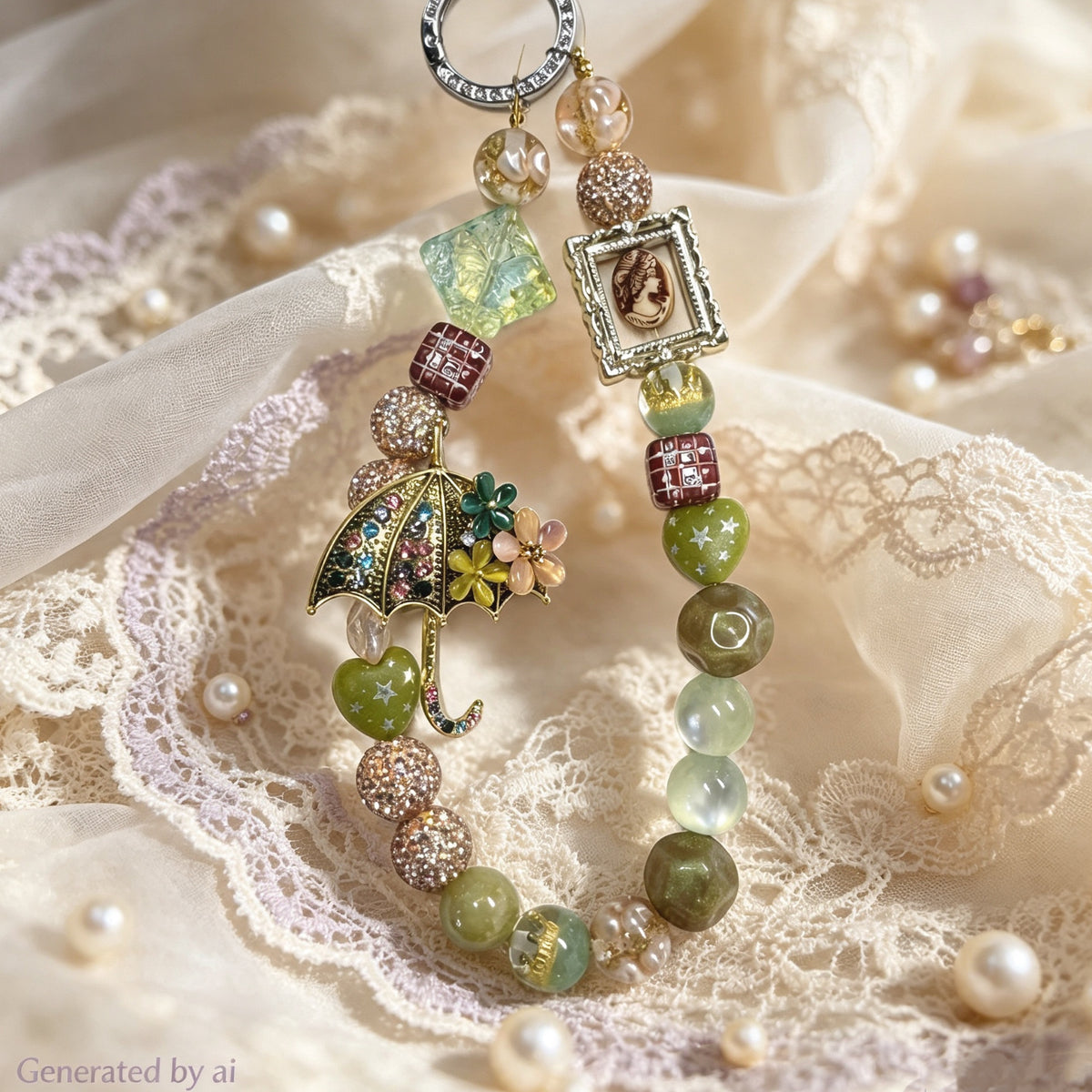 【Buy One Get One Equal Volume For Free】Greeny Beads Mix For Keychains(Miki)-BD