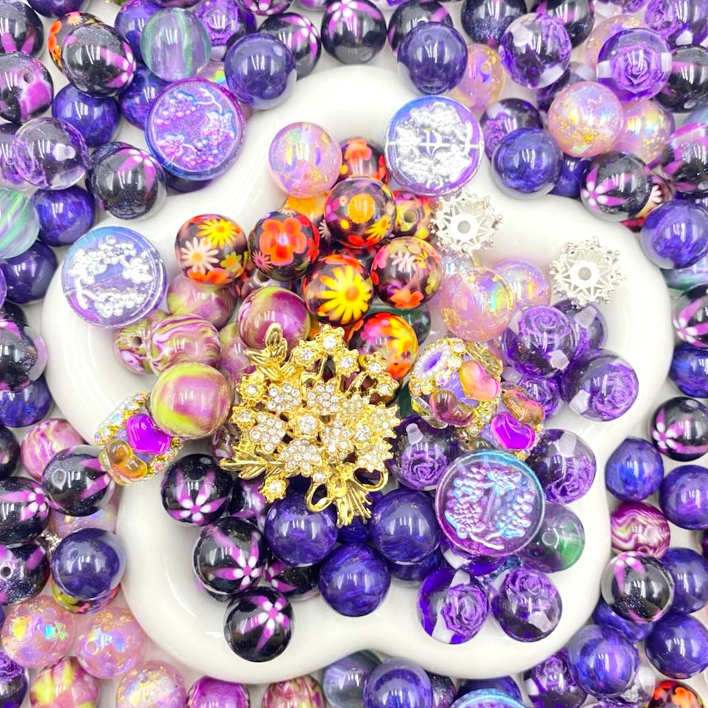【Buy One Get One Equal Volume For Free】Wildflower Galaxy Beads Mix For Keychains(Miki)-BD
