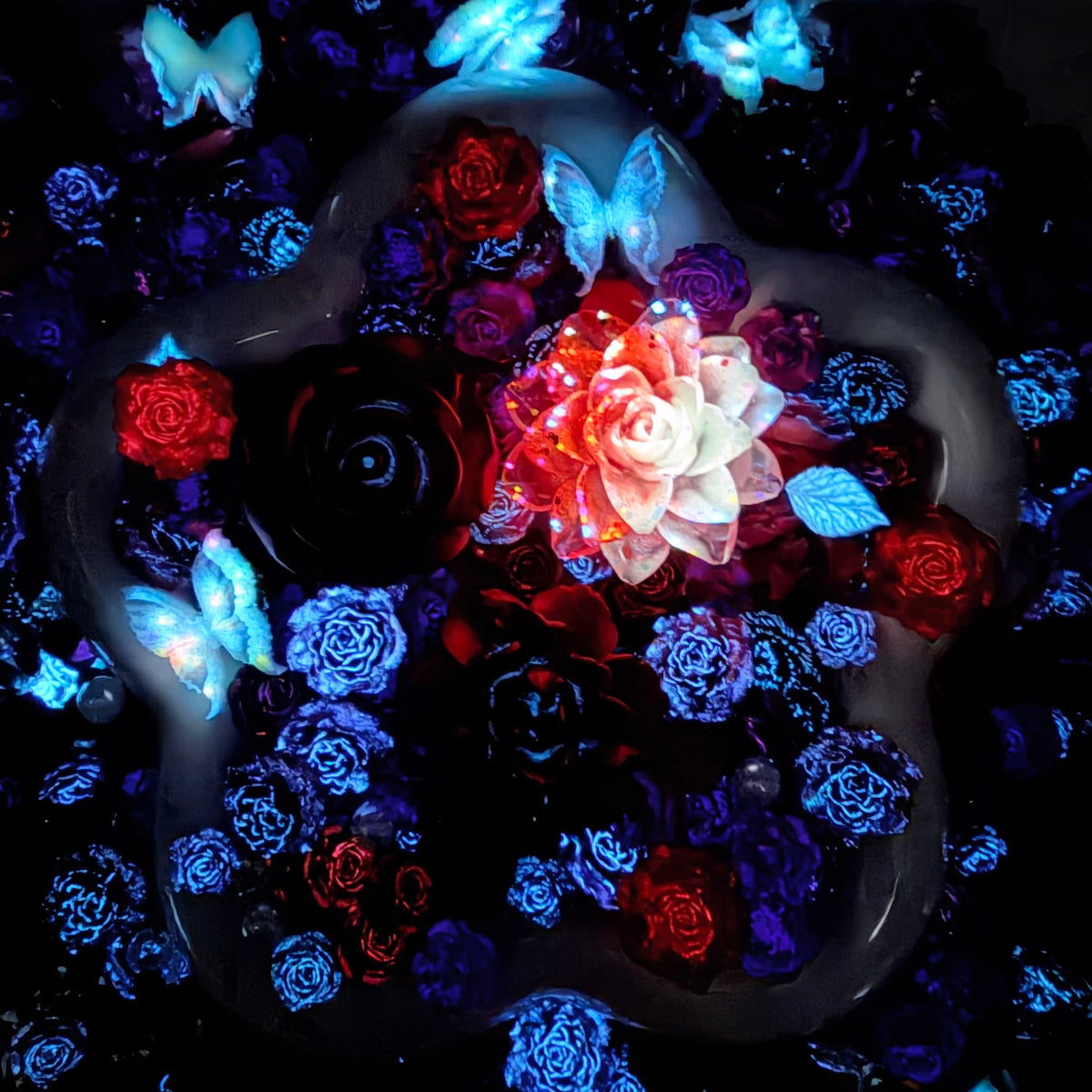 Velvet Merlot - Nail Charm+ Rose Mix-glow(Miki)- FC1