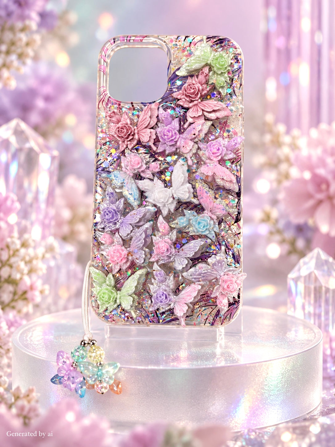 【Buy One Get One Equal Volumn For Free】Butterfly Wishes - Soft Nail Charm Mix glow(miki)- NailC