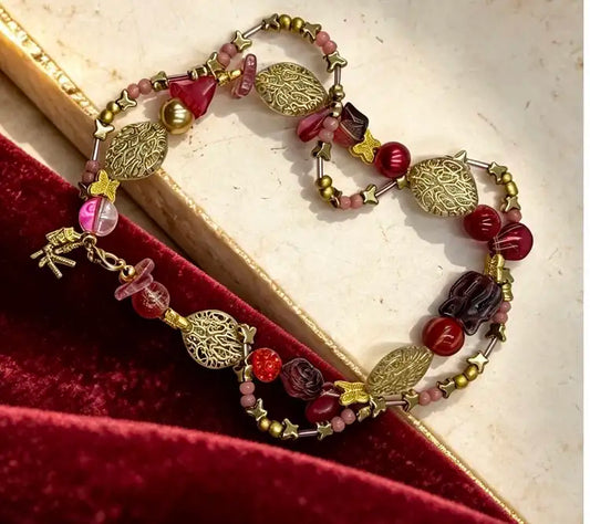 【Buy One Get One Equal Volume For Free】Crimson Beads Mix for jewelry making -BD