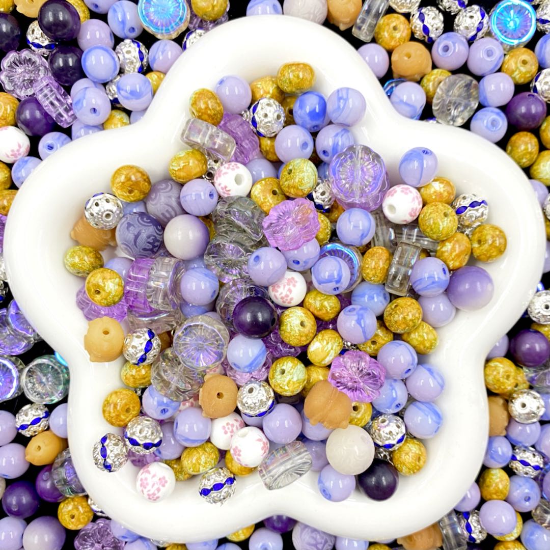 Lilac Bodhi Beads Mix For Bracelets(Miki)-BD