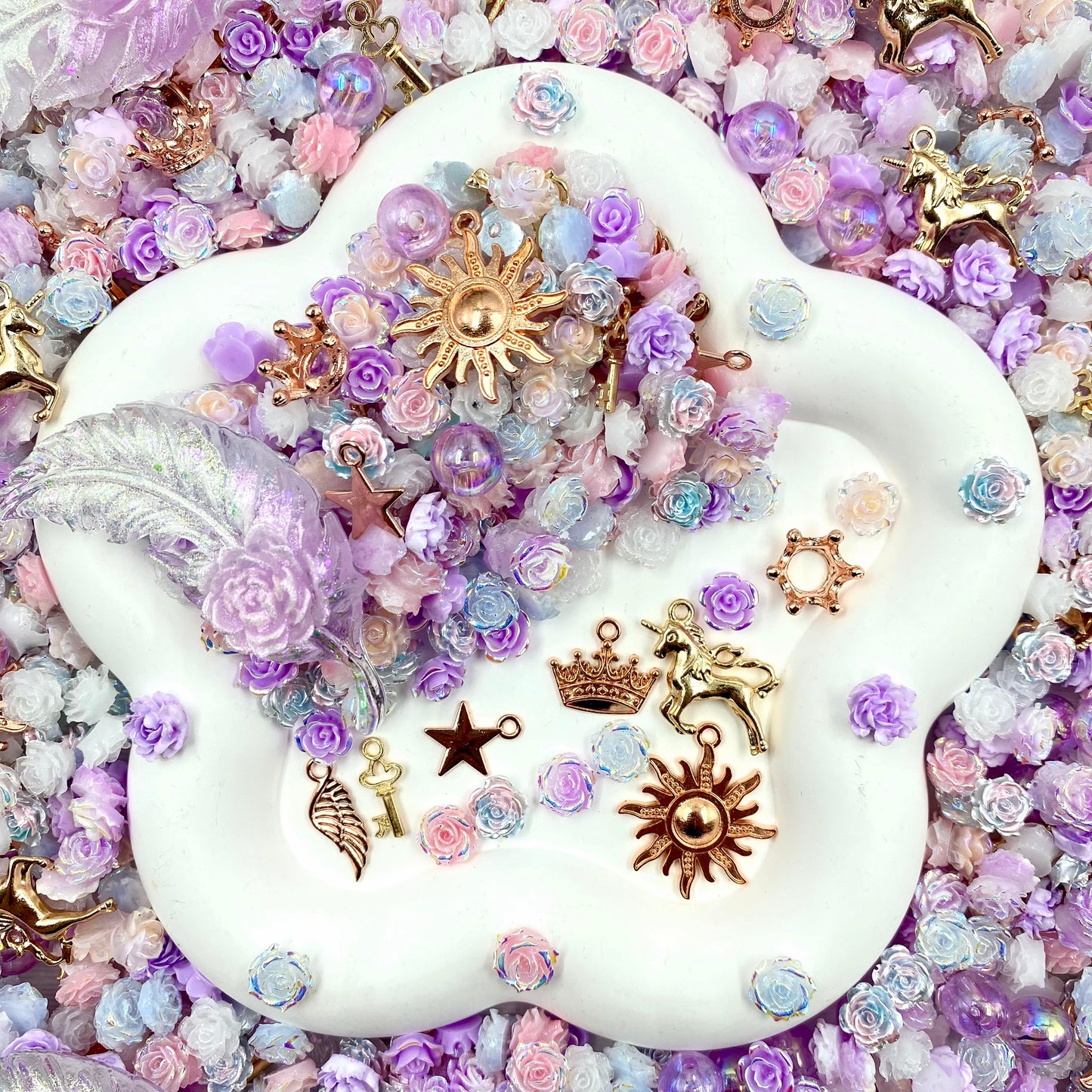 Blushing Unicorn Nail Charm+Metal Mix-glow(Miki) - Nail