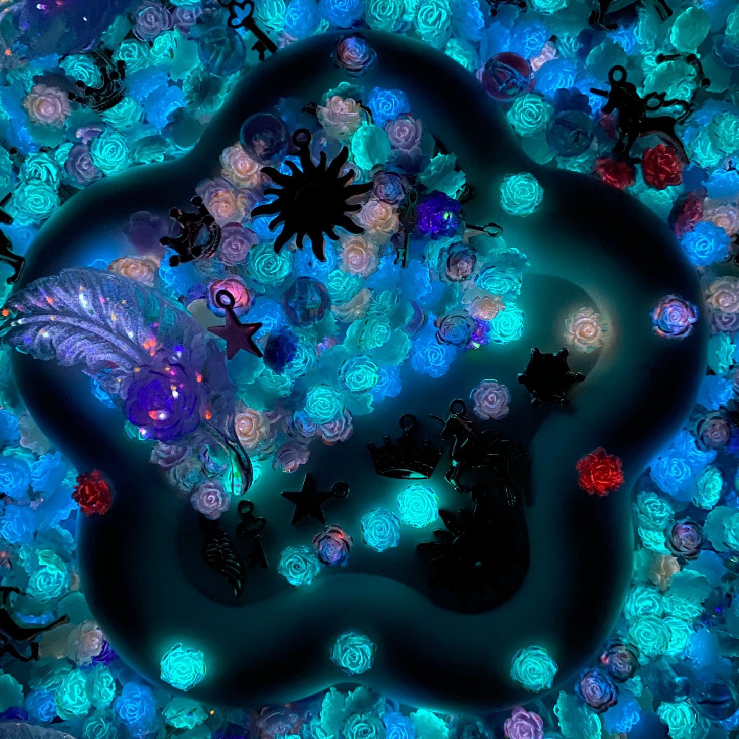 Blushing Unicorn Nail Charm+Metal Mix-glow(Miki) - Nail