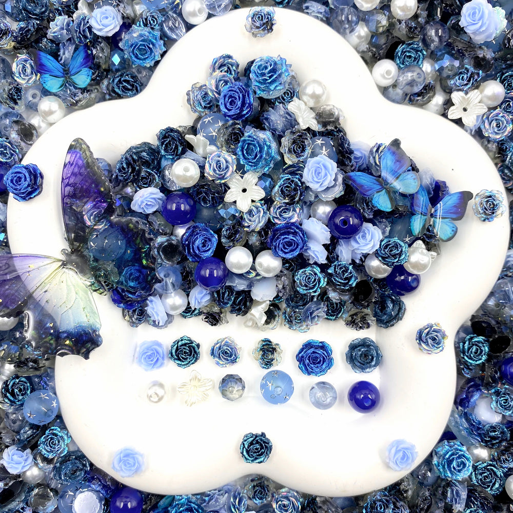 Indigo Flutter -  Nail & Beads Mix-glow(miki)- NailC