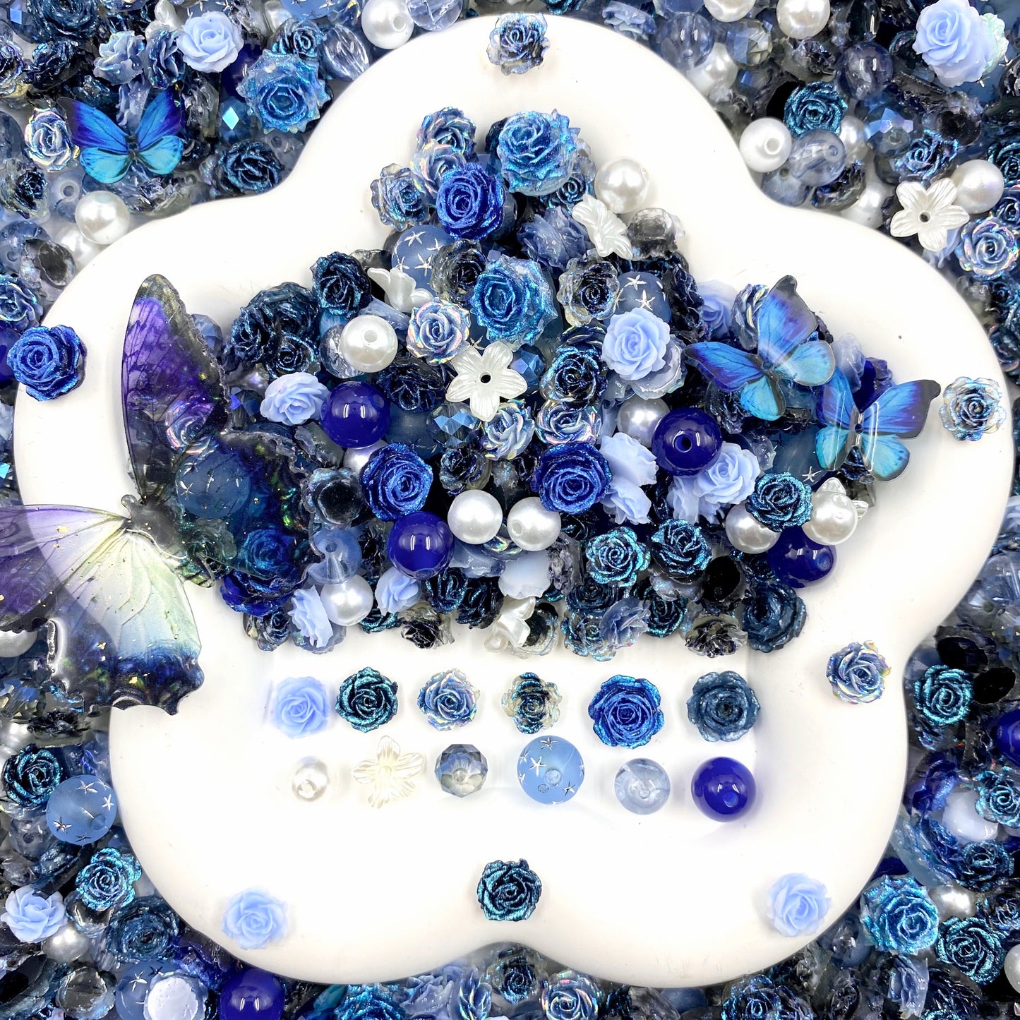 Indigo Flutter -  Nail & Beads Mix-glow(miki)- NailC