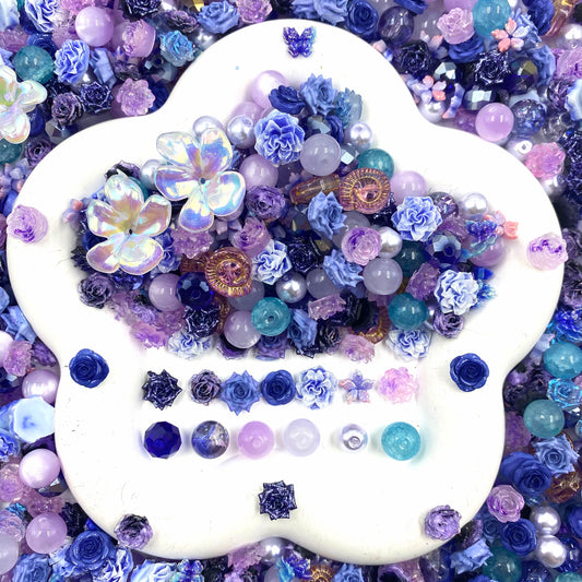 【Buy One Get One Equal Volume For Free】Lilac Mermaid Nail & Beads Mix-glow(miki)- NailC