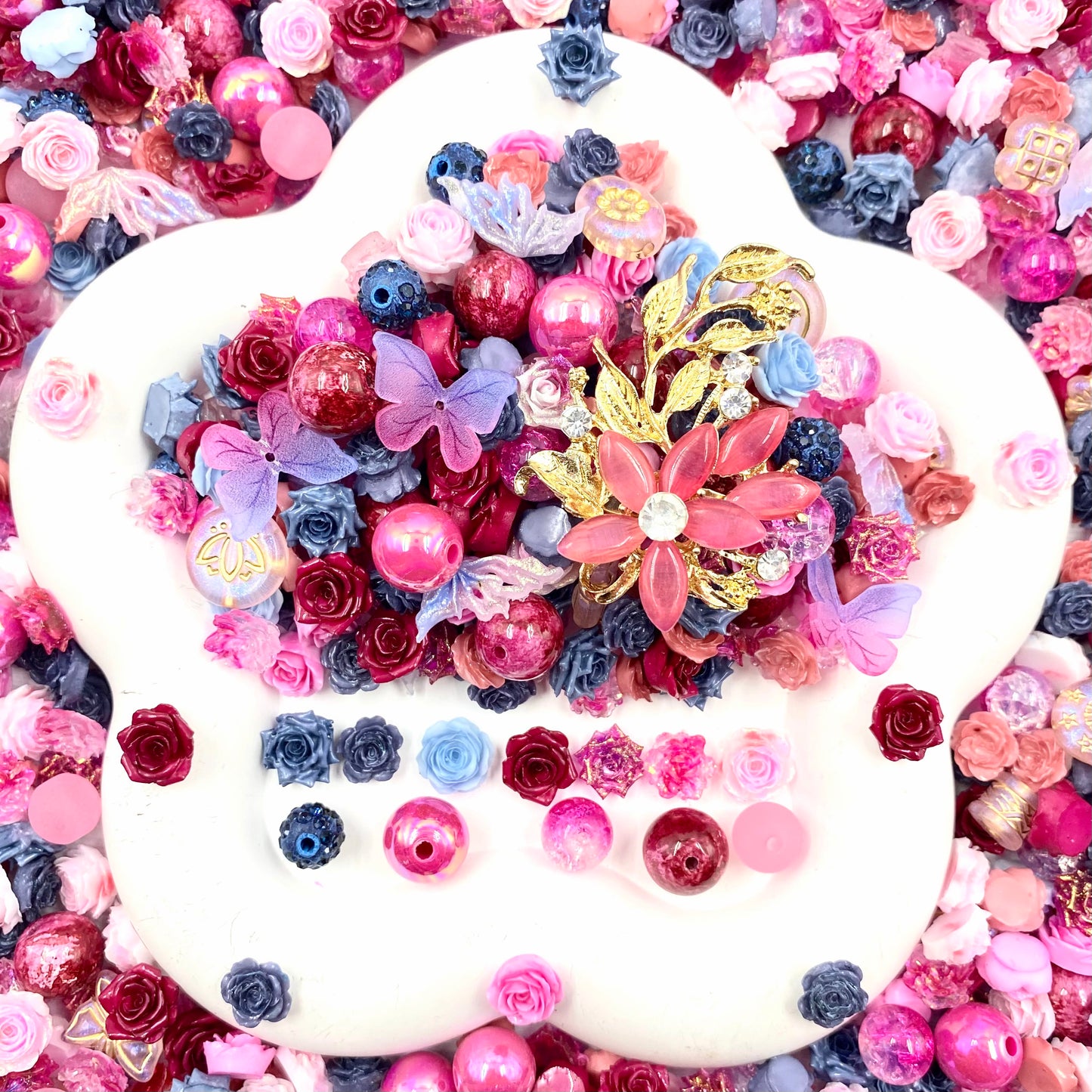 Berries and Cream - Nail & Beads Mix-glow(miki)- NailC