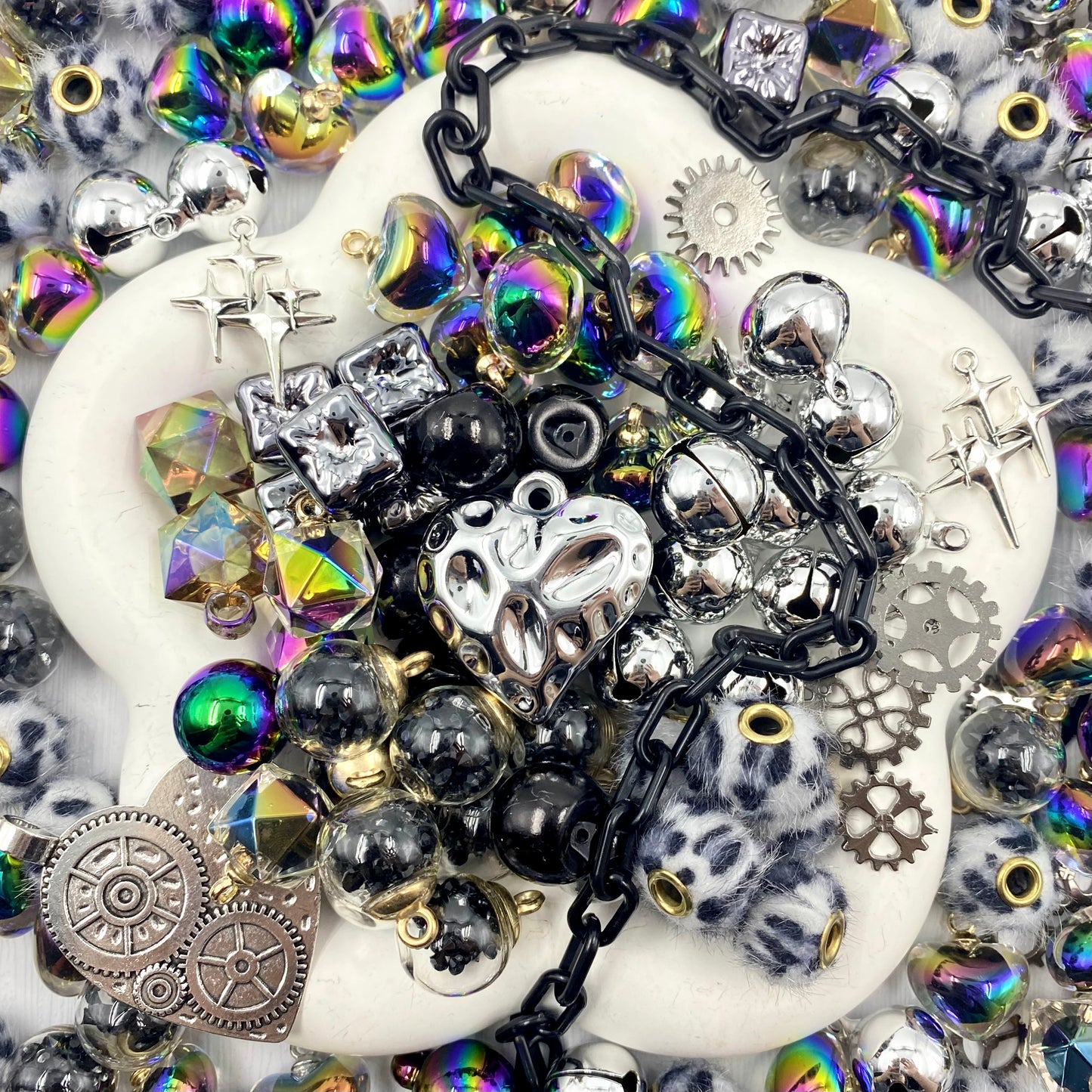 【Buy One Get One Equal Volume For Free】Steampunk Steel Beads For Hanging ornament(Miki)-BD