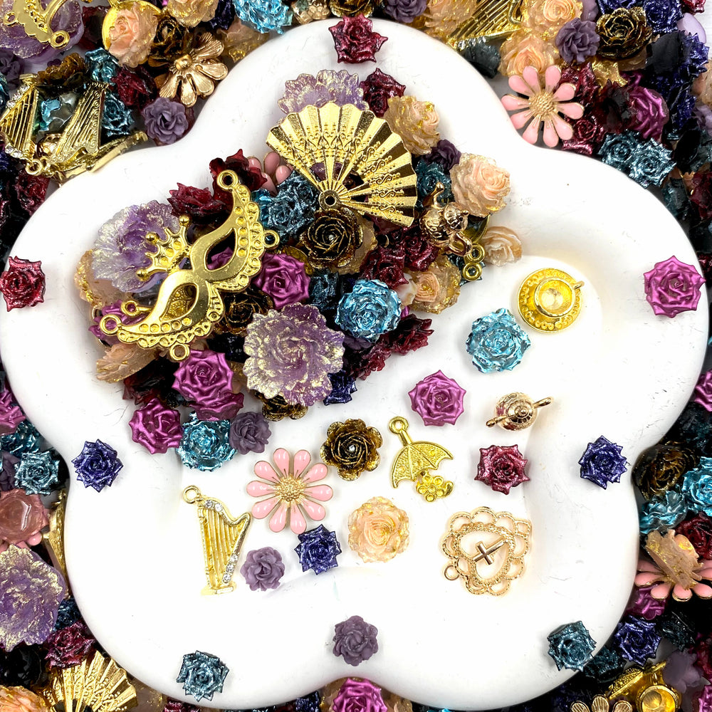 Masquerade Ball - Nail Charm+Metal Mix-glow(Miki) - NailC