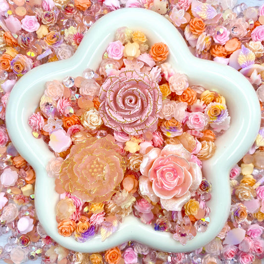 Vintage Rosette Nail Charm + Rose Mix-glow-FC1