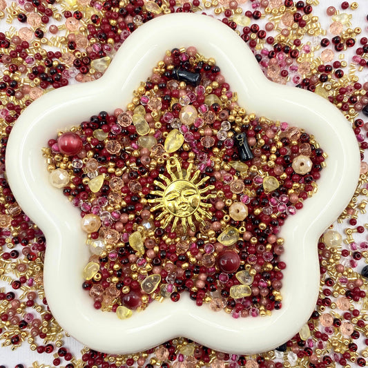 Toasty Scarlet Seed Beads Mix for Jewelry Making (Miki)-BD