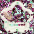 【Buy One Get One Equal Volume For Free】Green & Purple - Nail Charm Mix glow(miki)- NailC