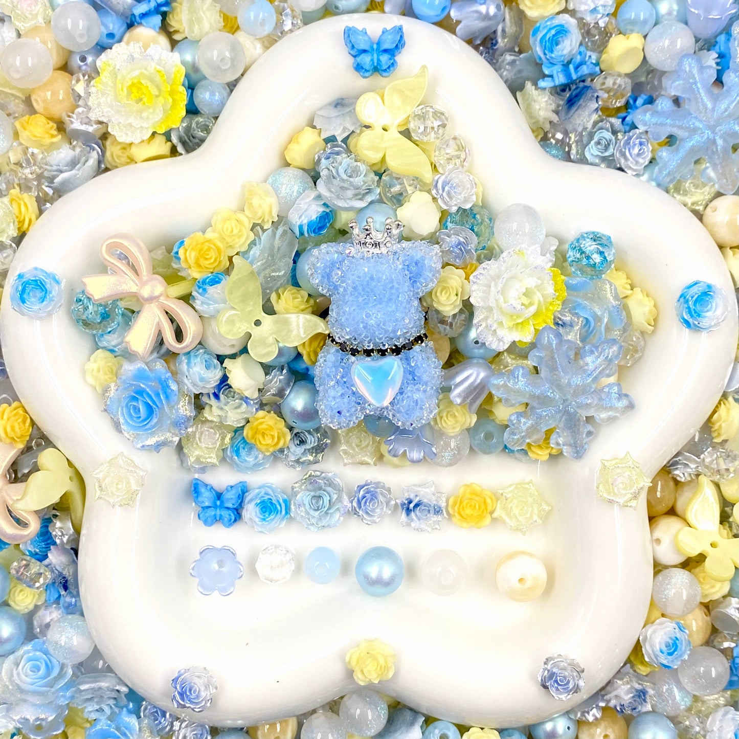 【Buy One Get One Equal Volume For Free】Baby Blue Nail & Beads Mix-glow(miki)- NailC