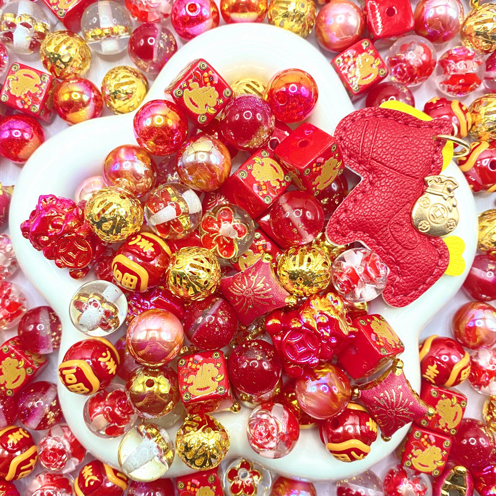 【Buy One Get One Equal Volumn For Free】Riding into Good Fortune Beads Mix For Keychains(Miki)-BD