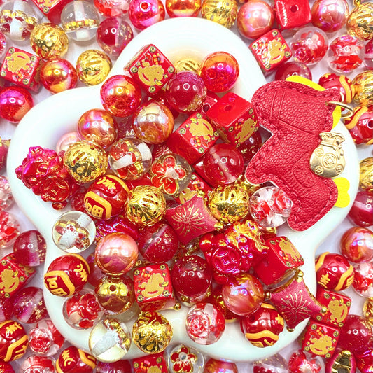 【Buy One Get One Equal Volumn For Free】Riding into Good Fortune Beads Mix For Keychains(Miki)-BD