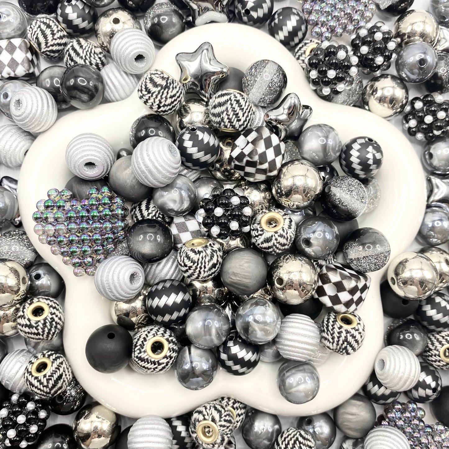 16mm Keychain/Pen Making DIY Beads Mix – 16/20mm Silicone, Resin & Acrylic Beads