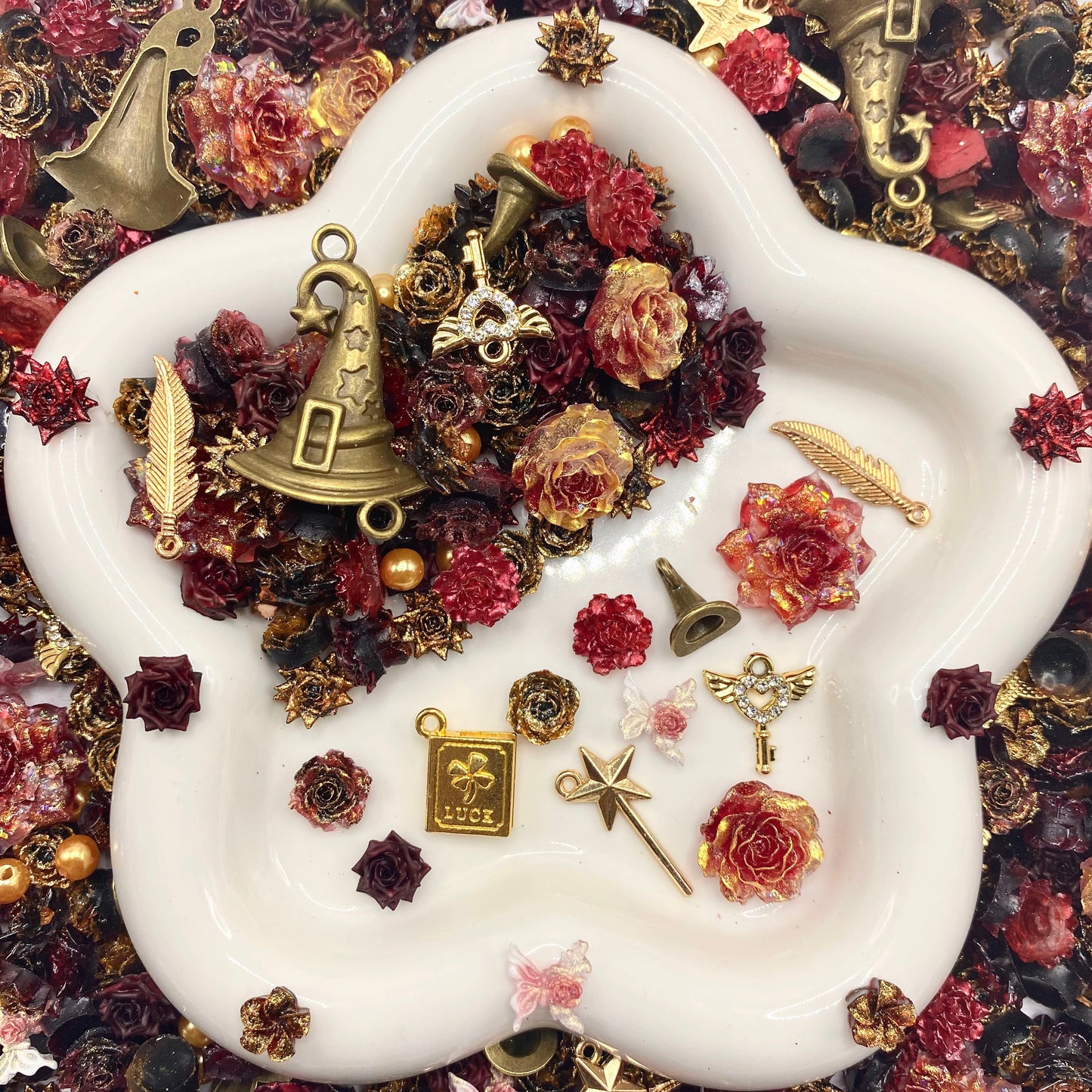 Crimson Relic Nail Charm+Metal Mix-glow(Miki) - NailC